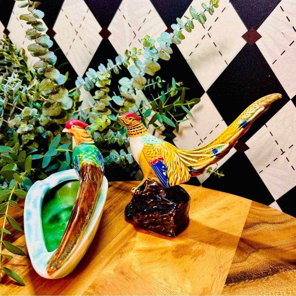 Collectible‎ Birds Pair Ceramic Beswick Pottery Ashtray & Pheasant Figurine - Picture 4 of 9